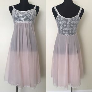 Vintage 1950s Vanity Fair lace nightgown